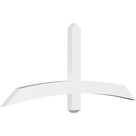 Ekena Millwork Bellingham Architectural Grade PVC Gable Bracket, 60"W x 25"H x 2"D x 4"F, 10/12 Pitch GBP060X25X0204BEL00